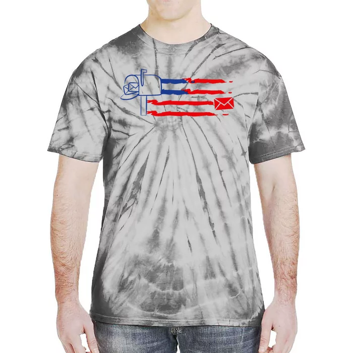 Postal Worker Funny For Delivery Mailman Postman Usa Tie-Dye T-Shirt