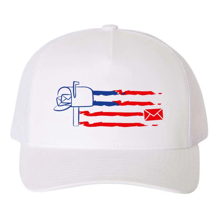 Postal Worker Funny For Delivery Mailman Postman Usa Yupoong Adult 5-Panel Trucker Hat