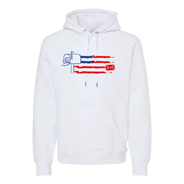 Postal Worker Funny For Delivery Mailman Postman Usa Premium Hoodie