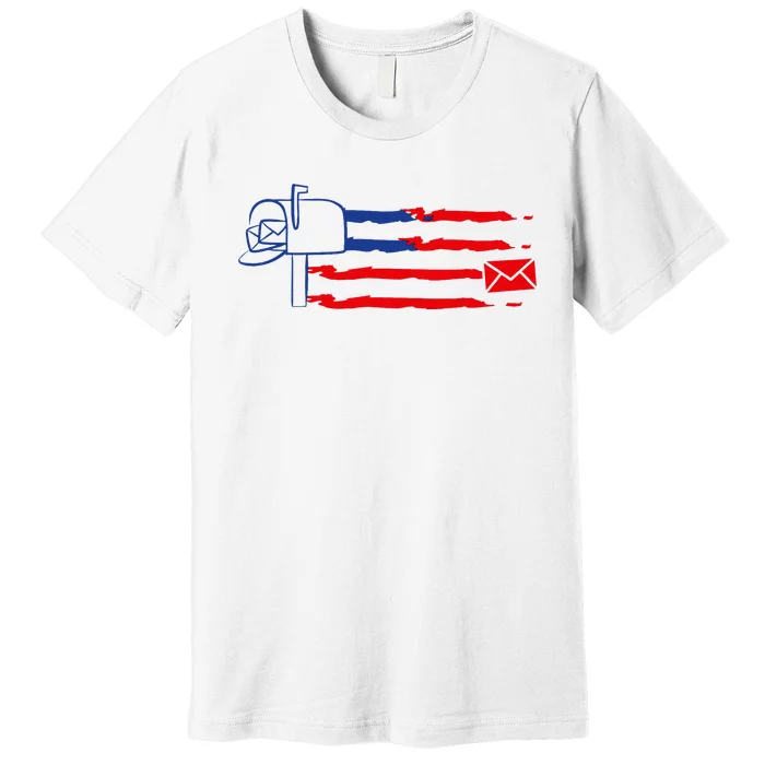 Postal Worker Funny For Delivery Mailman Postman Usa Premium T-Shirt