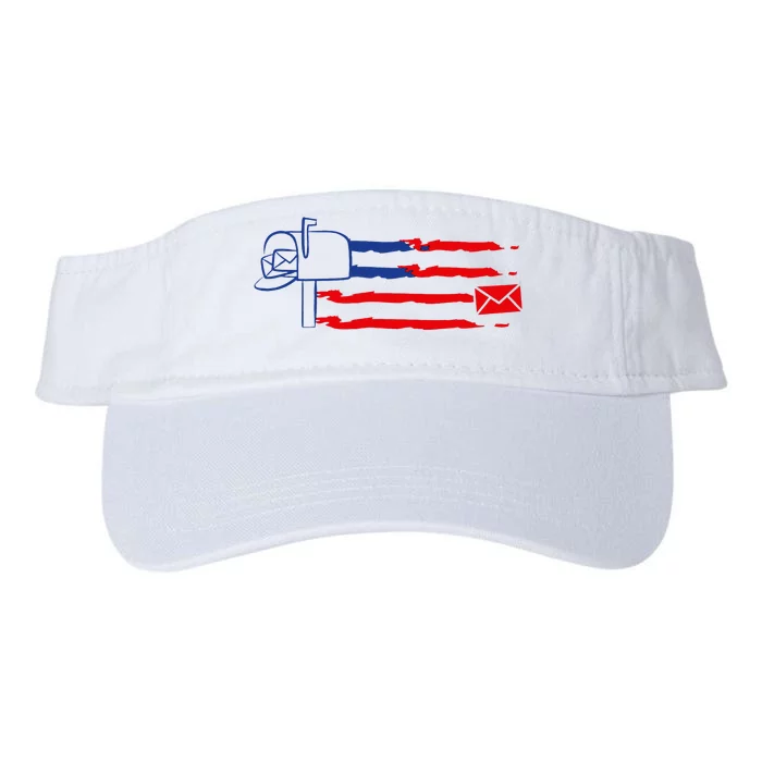 Postal Worker Funny For Delivery Mailman Postman Usa Valucap Bio-Washed Visor