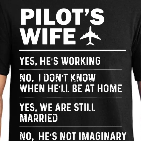 Pilots Wife Funny Aviation Airline Pilot Husband Aviator Pajama Set