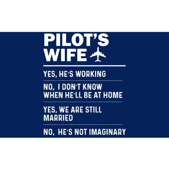 Pilots Wife Funny Aviation Airline Pilot Husband Aviator Bumper Sticker