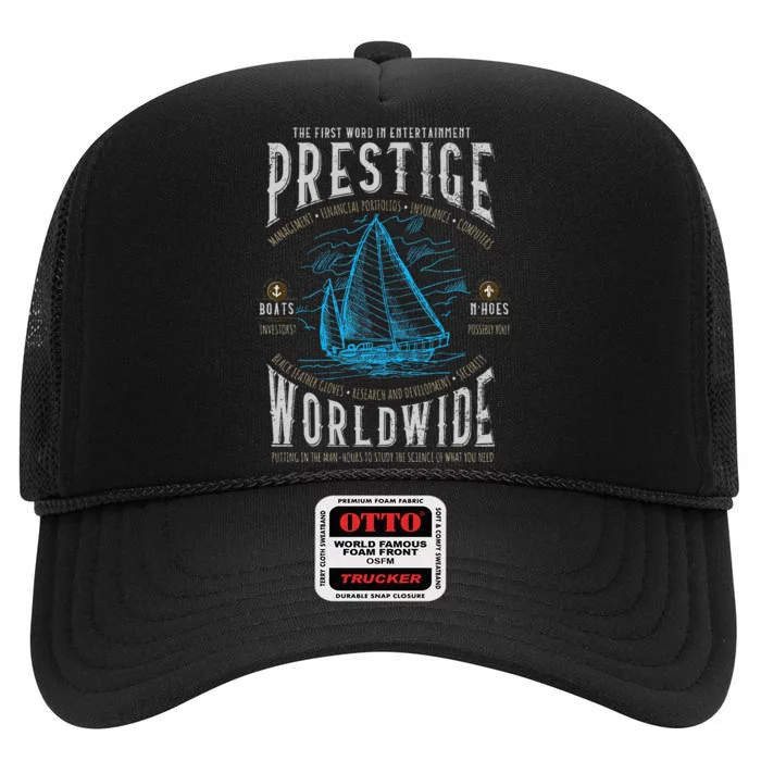 Prestige Worldwide Funny Step Brother Boats High Crown Mesh Trucker Hat