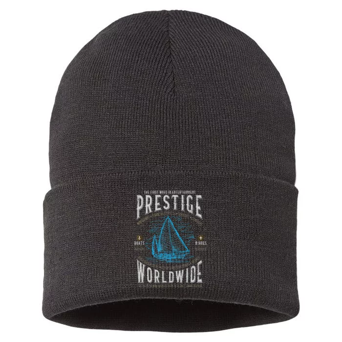 Prestige Worldwide Funny Step Brother Boats Sustainable Knit Beanie