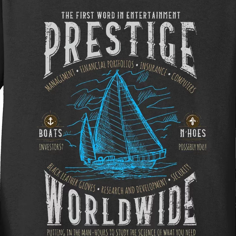 Prestige Worldwide Funny Step Brother Boats Kids Long Sleeve Shirt