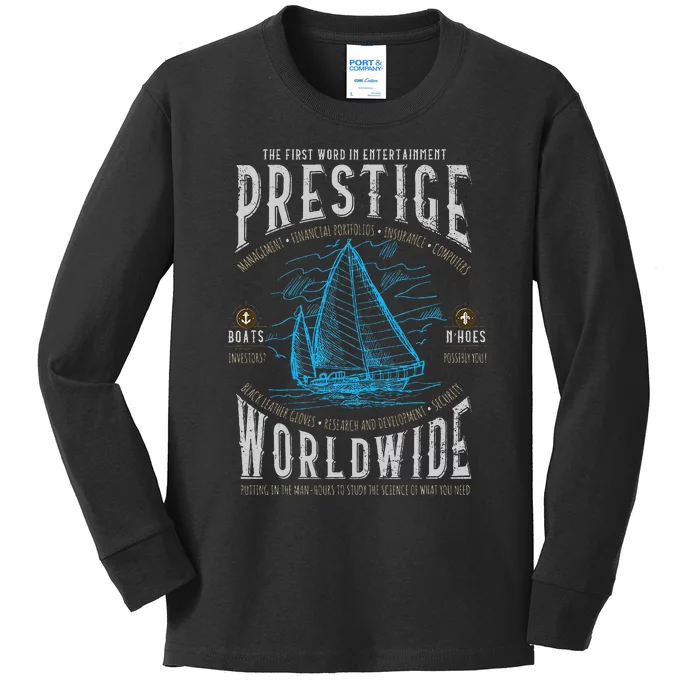 Prestige Worldwide Funny Step Brother Boats Kids Long Sleeve Shirt