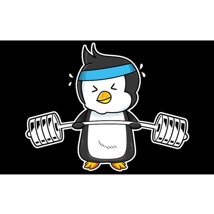 Penguin Weightlifting Funny Penguin Lovers Weightlifter Gym Premium Bumper Sticker