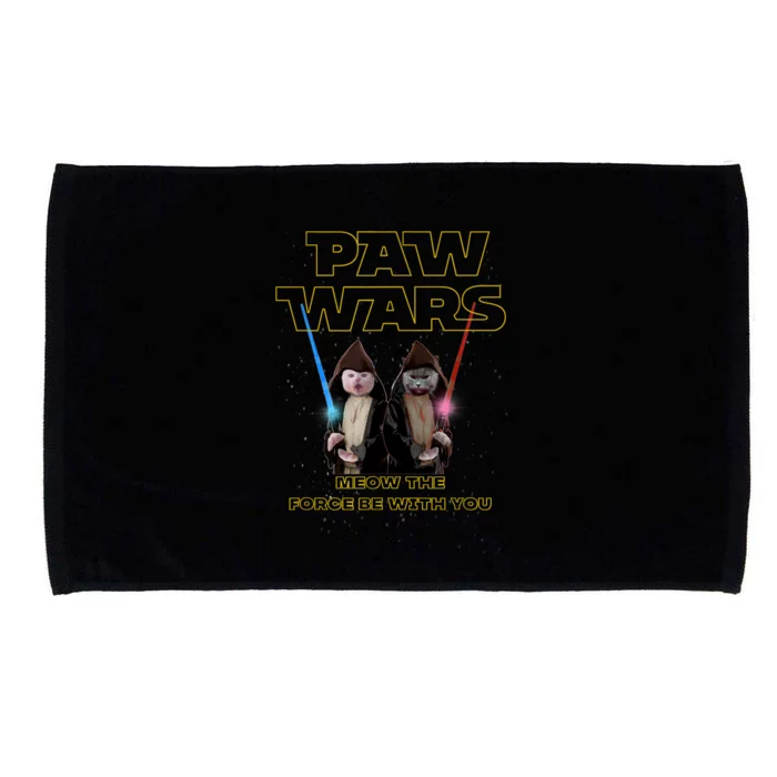 Paw Wars Funny Cat , Cat Lover , Cat Microfiber Hand Towel