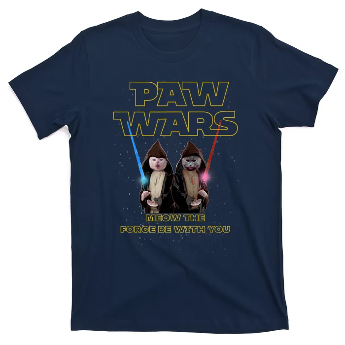 Paw Wars Funny Cat , Cat Lover , Cat T-Shirt