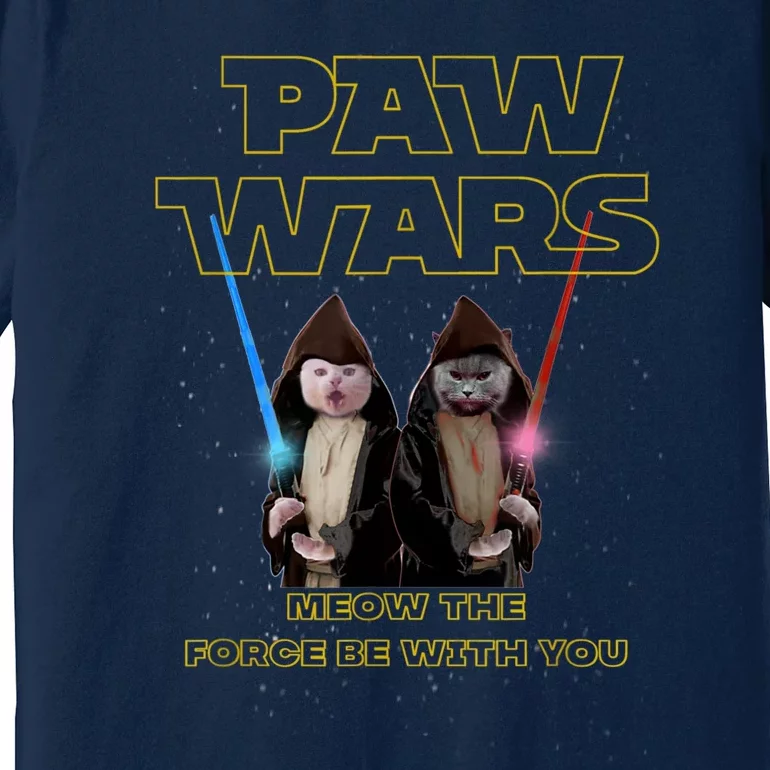 Paw Wars Funny Cat , Cat Lover , Cat Premium T-Shirt