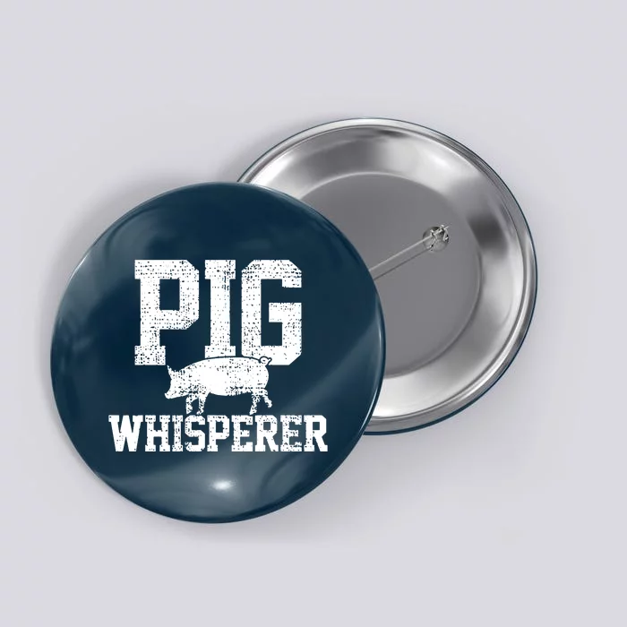 Pigs Whisperer Farmer Vintage Button