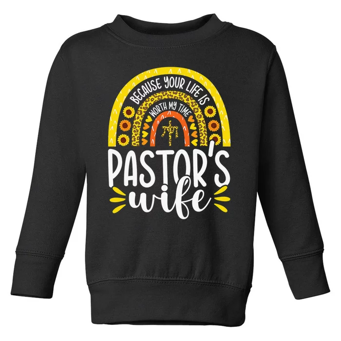 Pastor Wife Funny Special Christian Church Appreciation Gift Toddler Sweatshirt