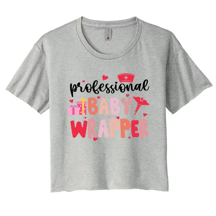 Professional Wrapper Funny L And D Nurse Valentines Day Funny Gift Women's Crop Top Tee