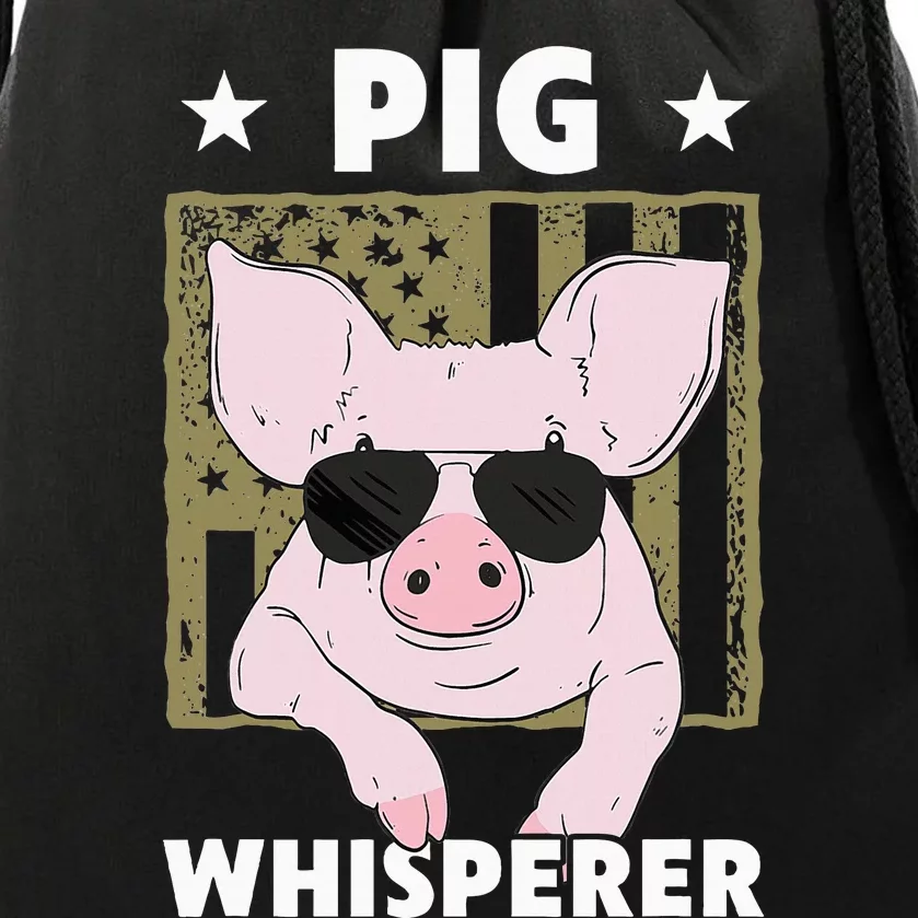 Pig Whisperer Funny Pig Design Hog Farmer Drawstring Bag