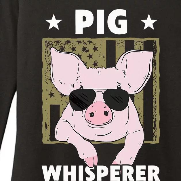 Pig Whisperer Funny Pig Design Hog Farmer Womens CVC Long Sleeve Shirt