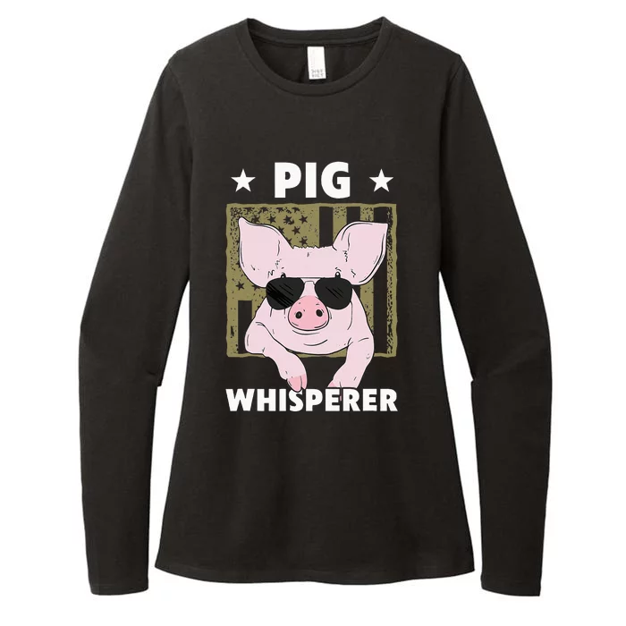 Pig Whisperer Funny Pig Design Hog Farmer Womens CVC Long Sleeve Shirt