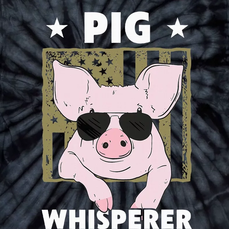 Pig Whisperer Funny Pig Design Hog Farmer Tie-Dye T-Shirt