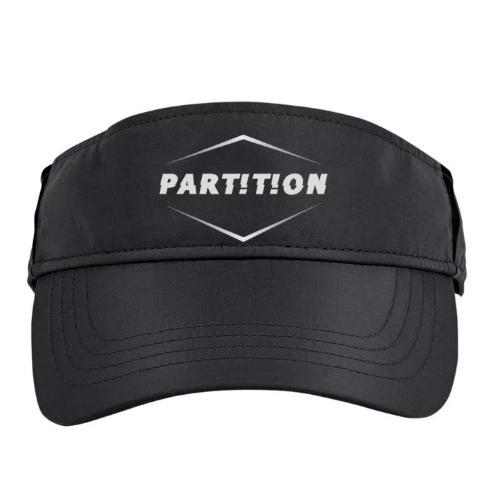 Partition White funny logo Adult Drive Performance Visor