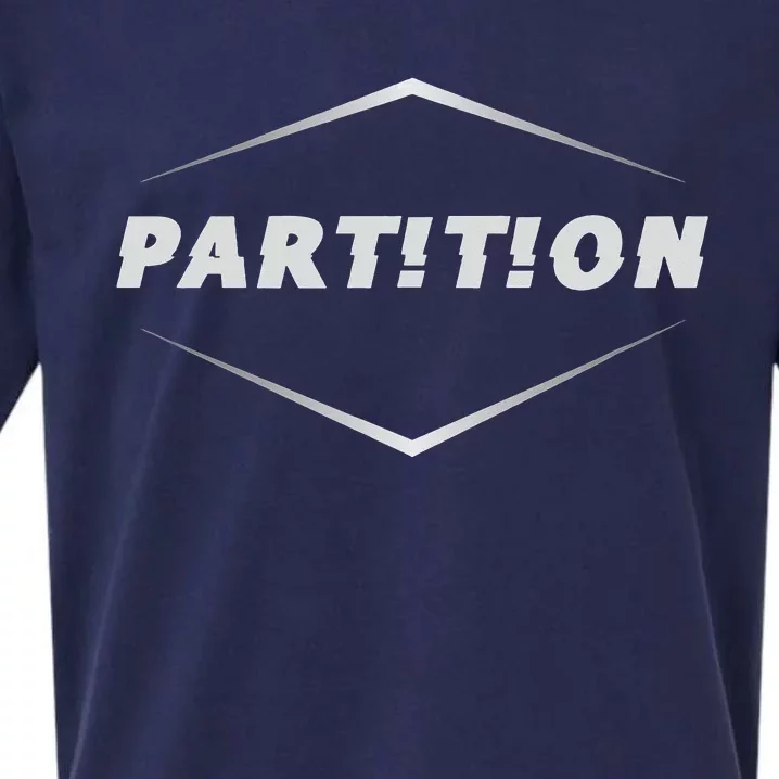 Partition White funny logo Sueded Cloud Jersey T-Shirt