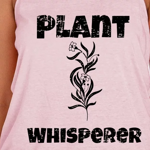 Plant Whisperer Funny Women's Knotted Racerback Tank