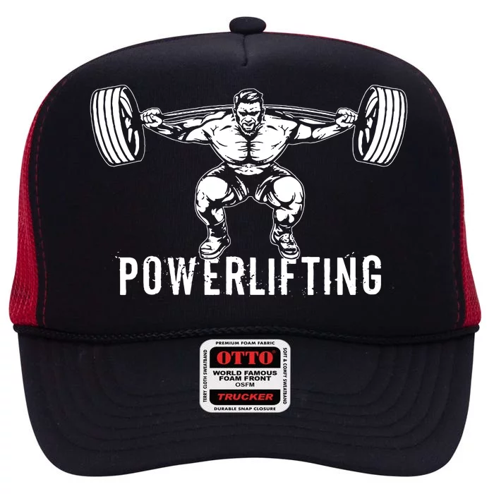 Powerlifting Workout Fitness High Crown Mesh Trucker Hat