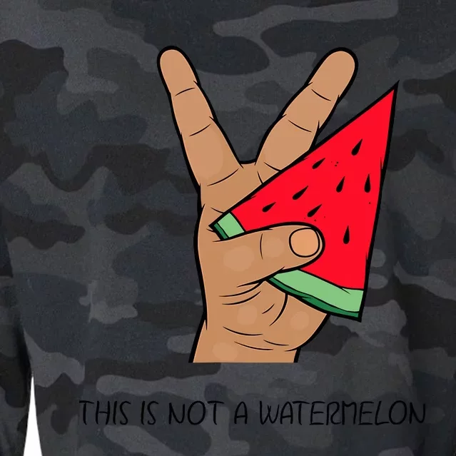 Palestine Watermelon Flag Support Gaza & Freedom! Cropped Pullover Crew