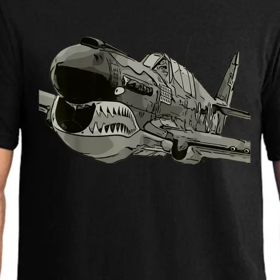 P40 Warhawk Fighter Aircraft WW2 Plane Spotting Spotter Pajama Set