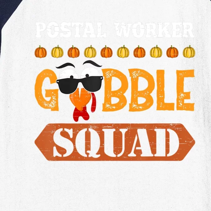 Postal Worker Gobble Squad Mailman Turkey Thanksgiving Match Baseball Sleeve Shirt