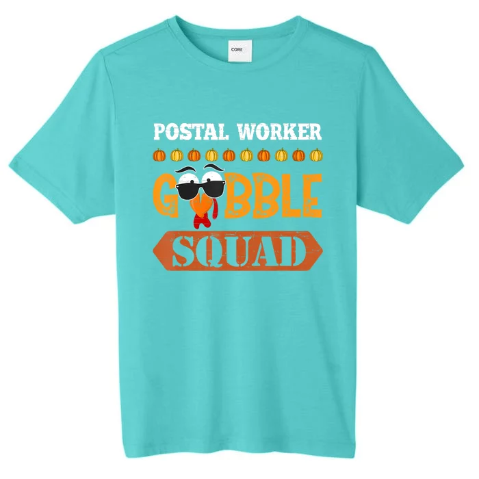 Postal Worker Gobble Squad Mailman Turkey Thanksgiving Match ChromaSoft Performance T-Shirt