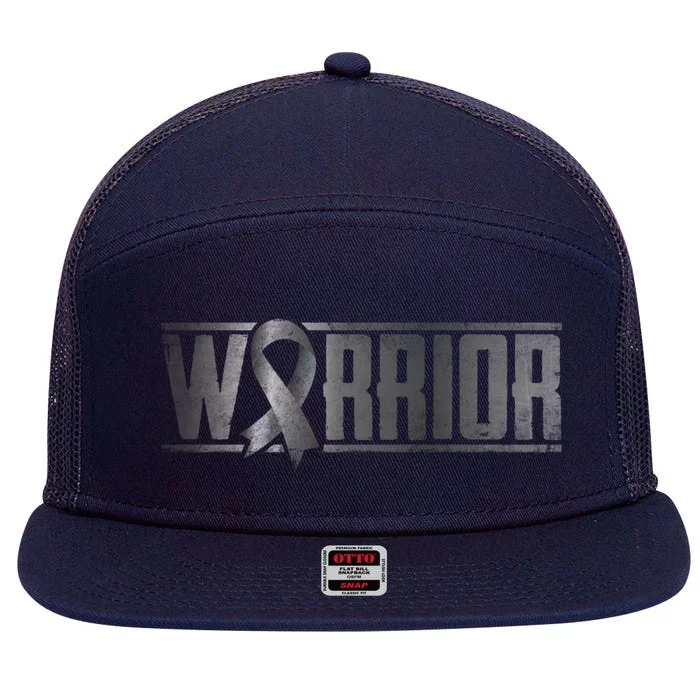 ParkinsonS Warrior Grey Awareness April Month / Day Gift 7 Panel Mesh Trucker Snapback Hat