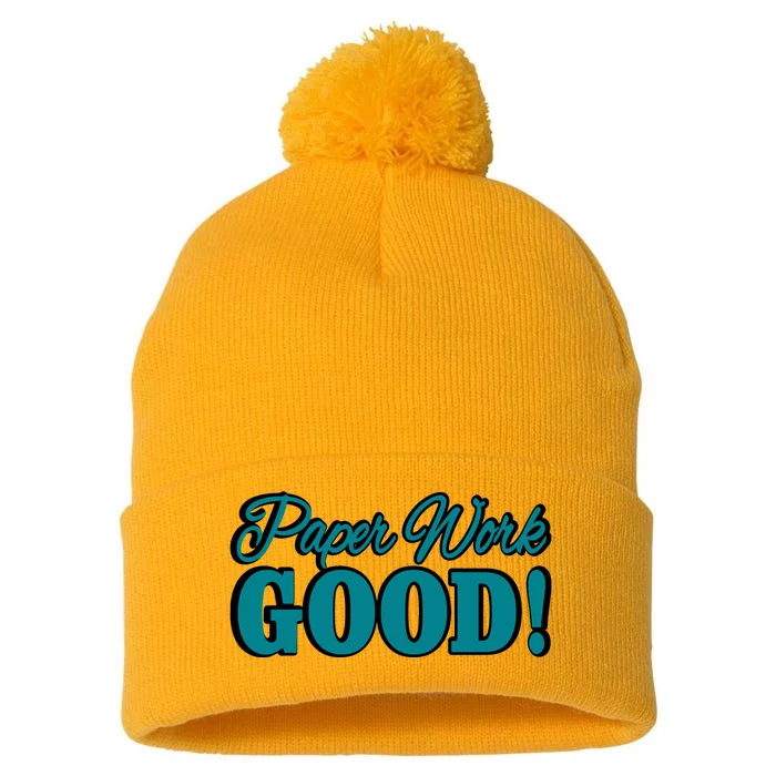 Paper Work Good Pom Pom 12in Knit Beanie