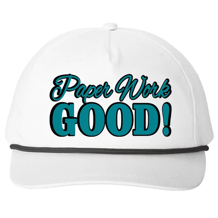 Paper Work Good Snapback Five-Panel Rope Hat