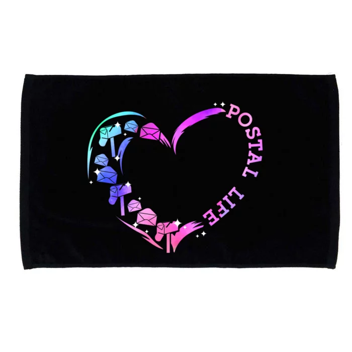 Postal Worker Heart Meaningful Gift Postal Life Mail Carrier Mail Lady Gift Microfiber Hand Towel