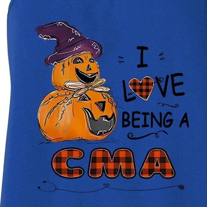 Pumpkin Witch Hats Snow I Love Beings A Cma Halloween Meaningful Gift Women's Racerback Tank