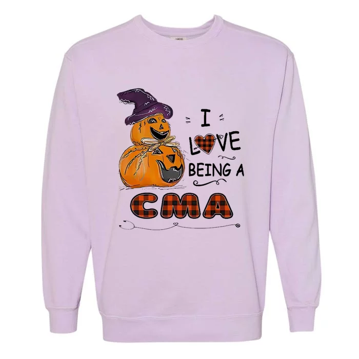 Pumpkin Witch Hats Snow I Love Beings A Cma Halloween Meaningful Gift Garment-Dyed Sweatshirt