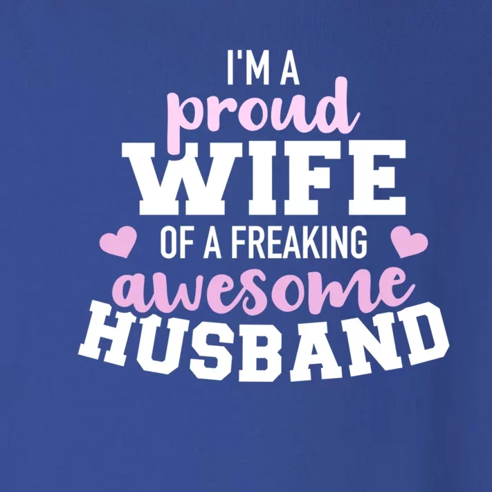 Proud Wife Husband Wedding Anniversary Meaningful Gift Toddler Long Sleeve Shirt