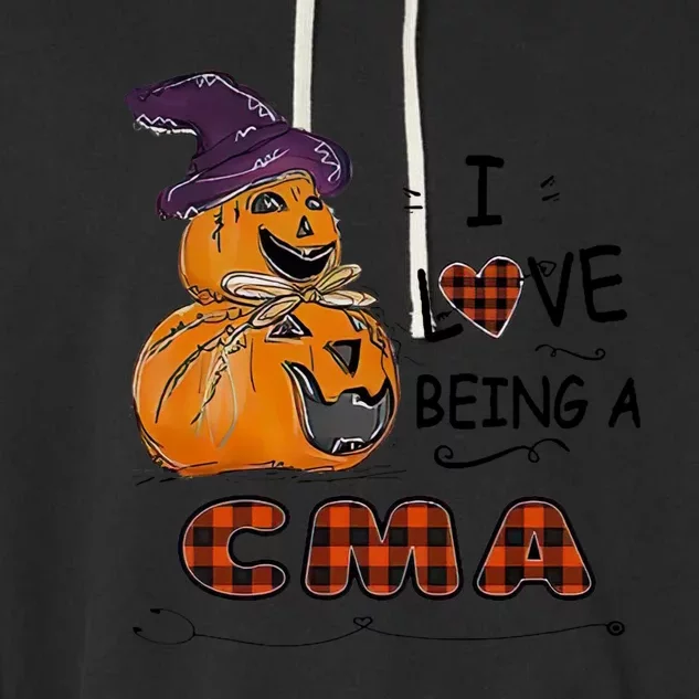 Pumpkin Witch Hats Snow I Love Beings A Cma Halloween Gift Garment-Dyed Fleece Hoodie