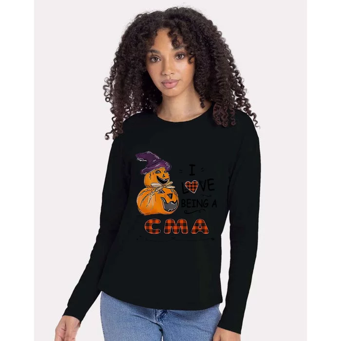 Pumpkin Witch Hats Snow I Love Beings A Cma Halloween Gift Womens Cotton Relaxed Long Sleeve T-Shirt