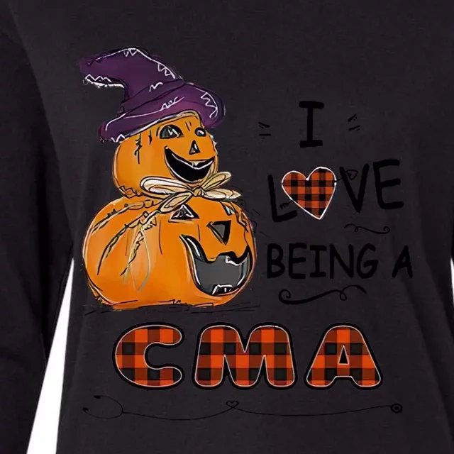 Pumpkin Witch Hats Snow I Love Beings A Cma Halloween Gift Womens Cotton Relaxed Long Sleeve T-Shirt