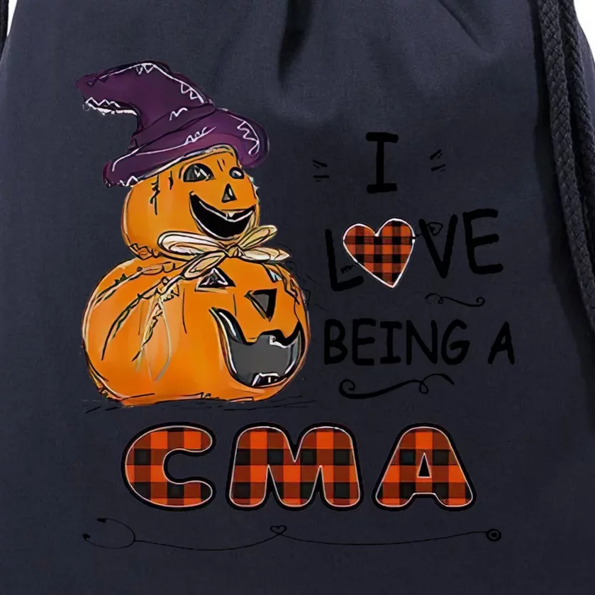 Pumpkin Witch Hats Snow I Love Beings A Cma Halloween Gift Drawstring Bag