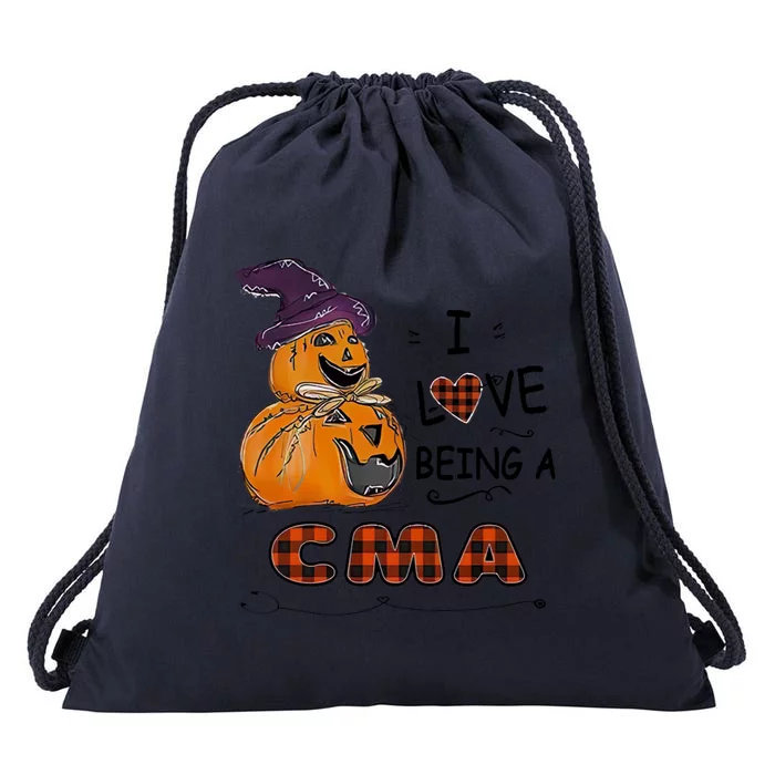 Pumpkin Witch Hats Snow I Love Beings A Cma Halloween Gift Drawstring Bag