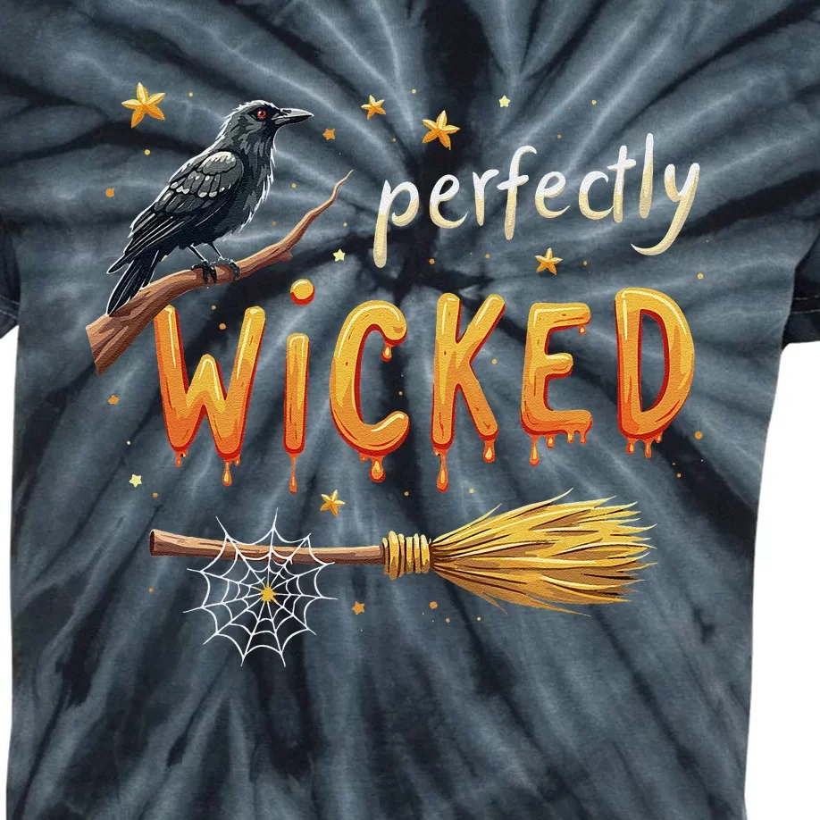 Perfectly Wicked Halloween Women Witchy Women Kids Tie-Dye T-Shirt