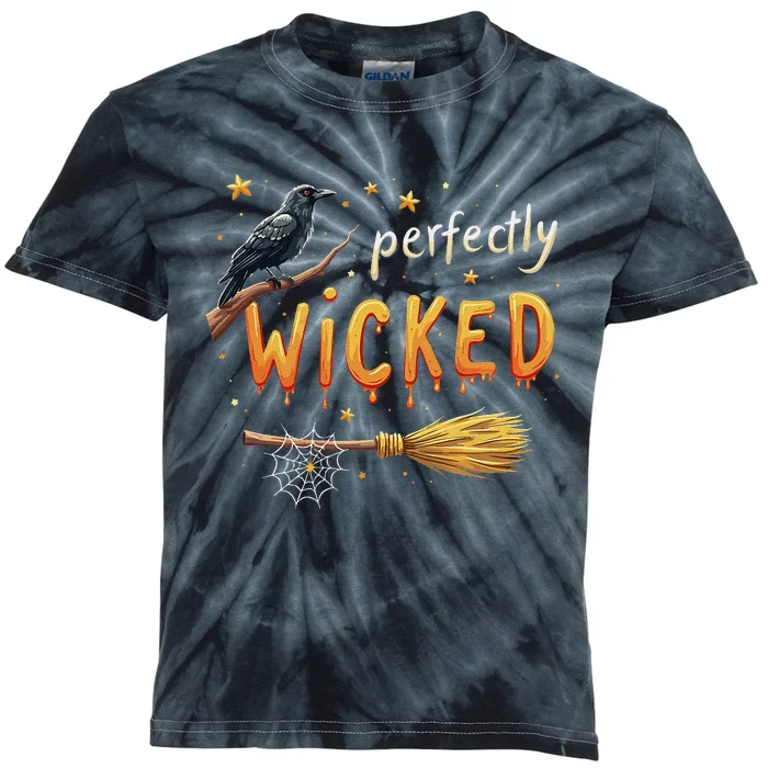 Perfectly Wicked Halloween Women Witchy Women Kids Tie-Dye T-Shirt