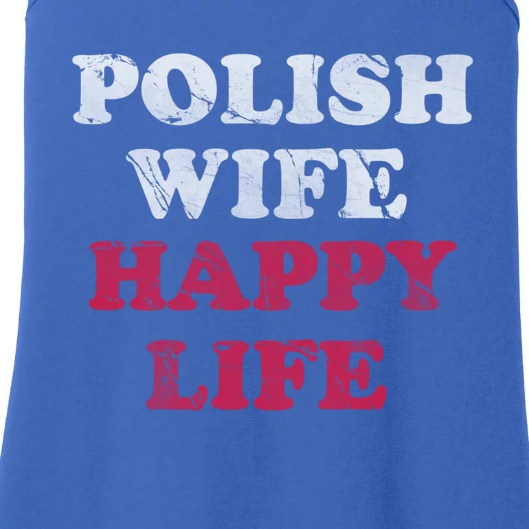 Polish Wife Happy Life Funny Polska Poland Gift Ladies Essential Tank