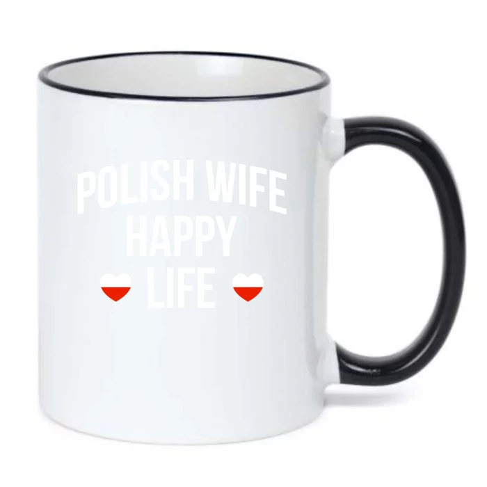 Polish Wife Happy Life Cute Gift Black Color Changing Mug