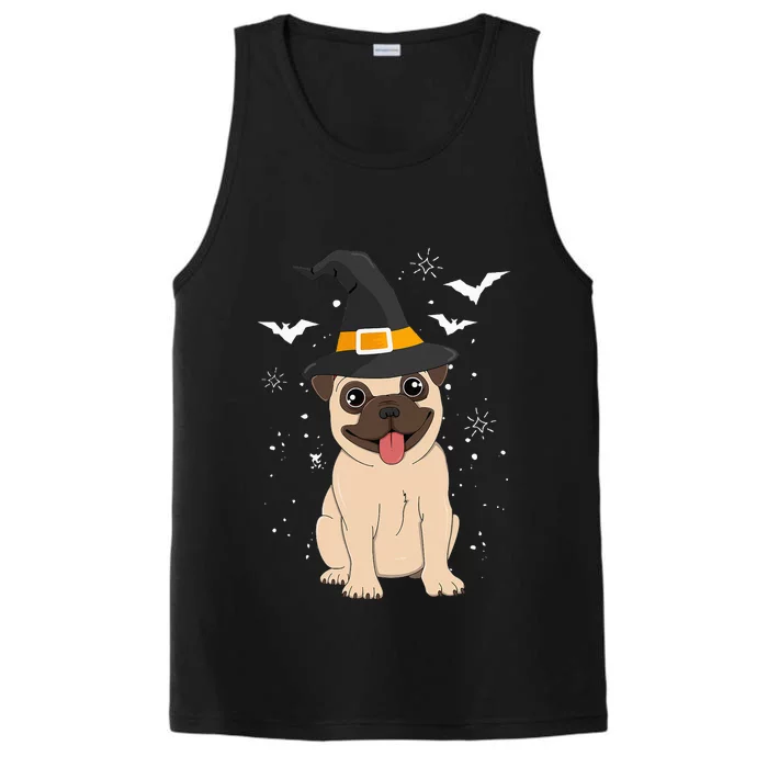 Pug Witch Halloween Dog Puppy Outfit Costume Trick Or Treat Performance Tank