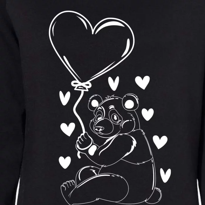 Panda With Hearts Panda Bear Lover Panda Cute Panda Cute Gift Womens California Wash Sweatshirt