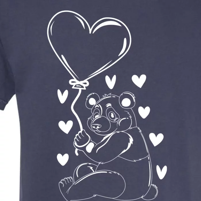 Panda With Hearts Panda Bear Lover Panda Cute Panda Cute Gift Garment-Dyed Heavyweight T-Shirt