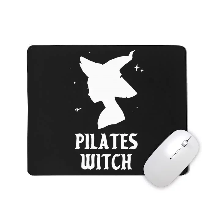 Pilates Witch Instructor Spooky Vibes Gym Halloween Costume Mousepad